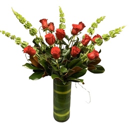 Tradional Dozen Red Roses Tall from Apples to Zinnias, the Gifted Florist in Dallas, Texas